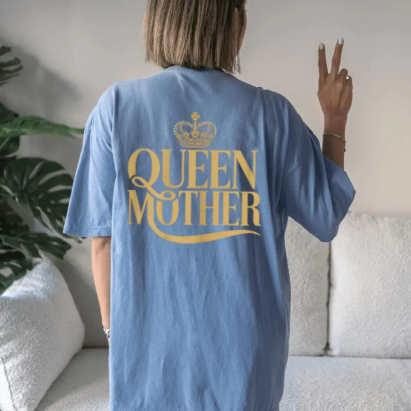 Elegant Queen Mother For Women Women's Oversized Comfort T-Shirt Back Print