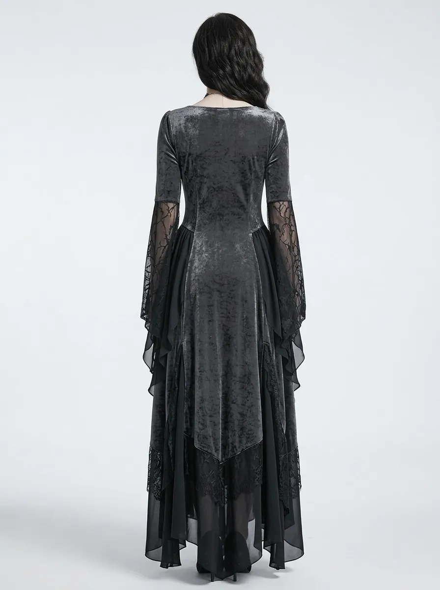 Victorian-Inspired Victorian Corset Lace Profile Women's Gothic Dress