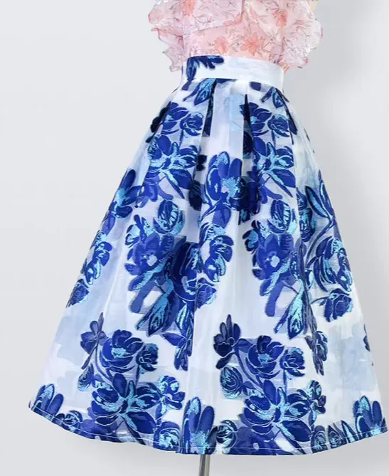 Refined Comfort Everyday Casual Embroidered Skirt