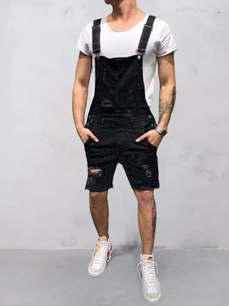 Denim Overall Shorts