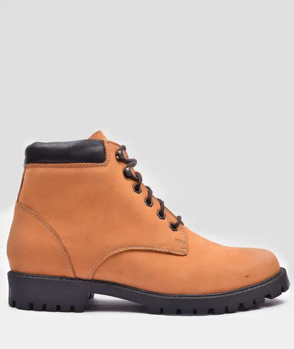 Men's Lace Up Nubuck Leather Everyday Boots