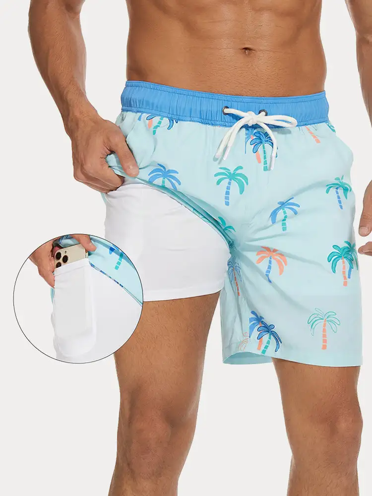 Printed Swim Trunks