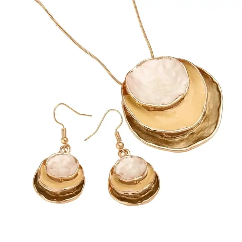 Floral Pendant Jewelry Set