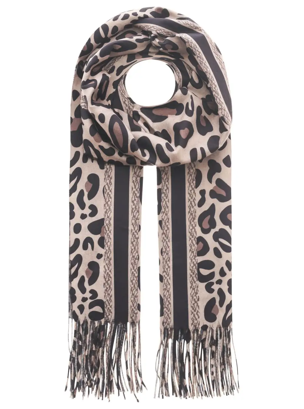 Modern Leopard Pattern Heart Pattern Fashion Scarf