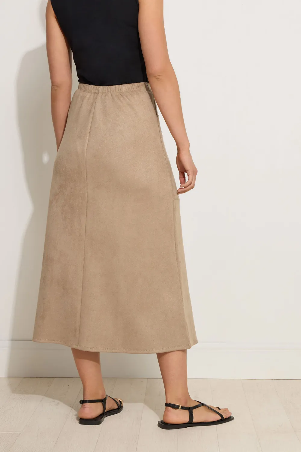 Casual Plain Midi Skirt