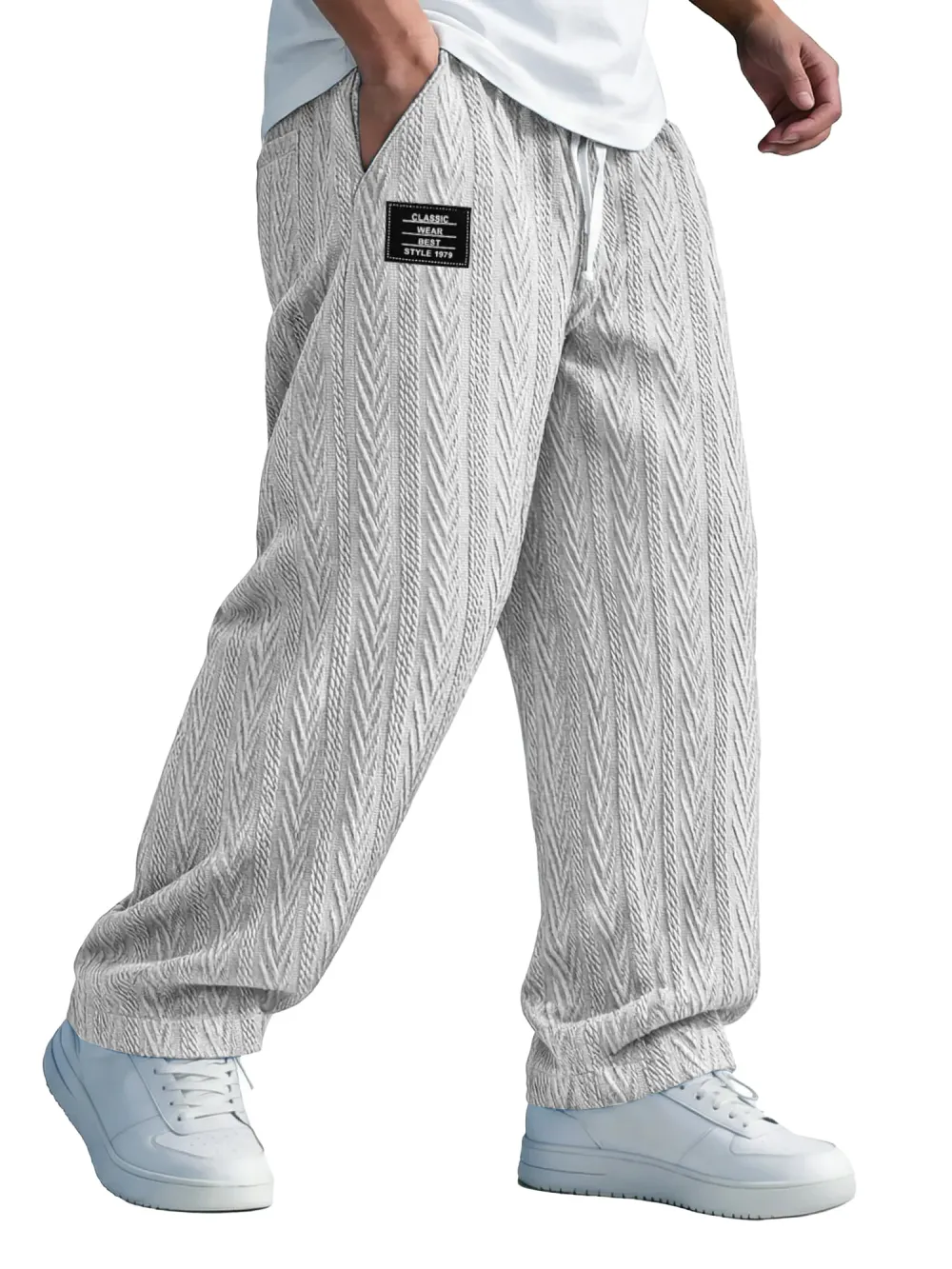 Everyday Jacquard Pull On Trousers