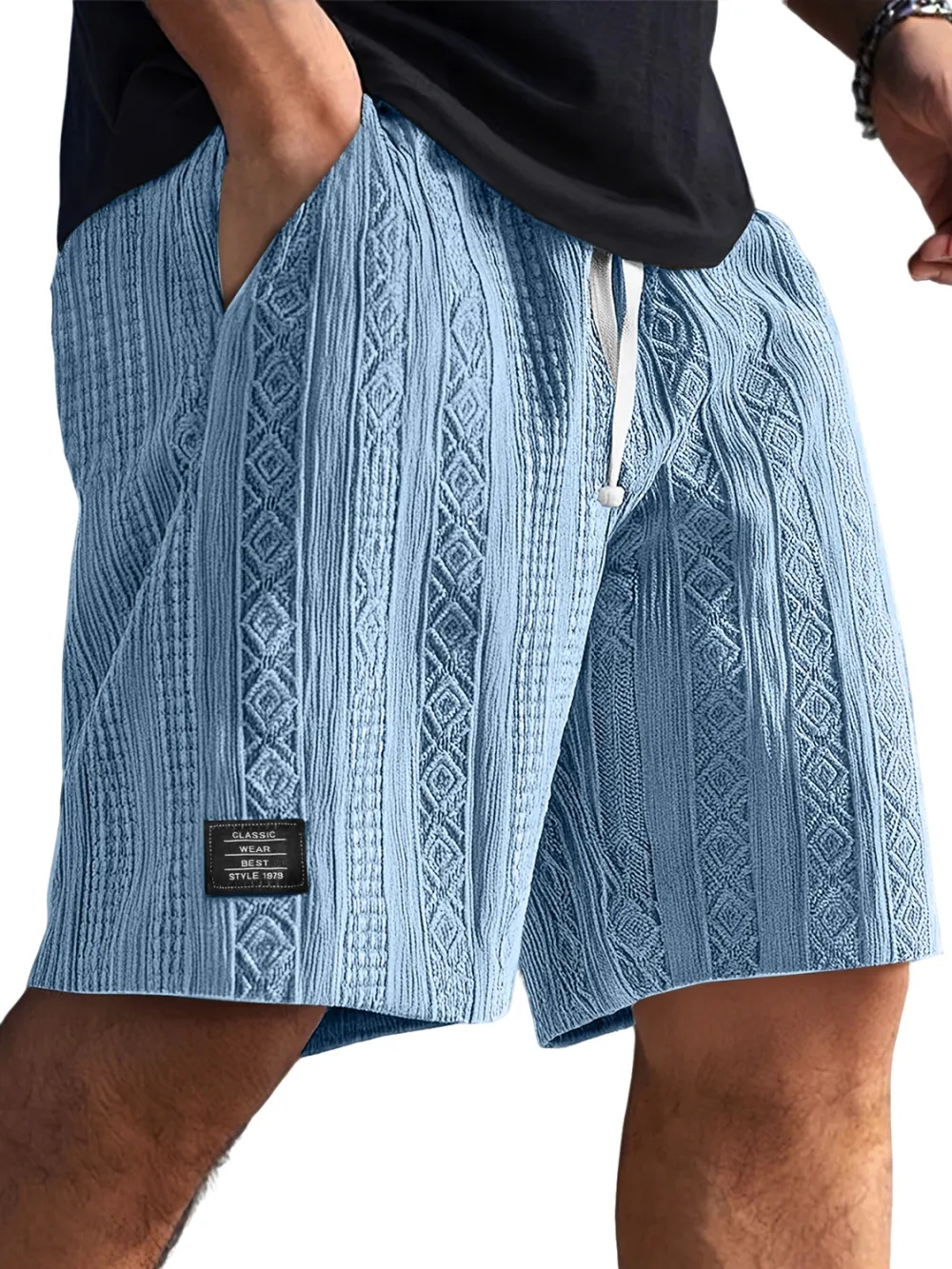Jacquard Seamed Detail Shorts