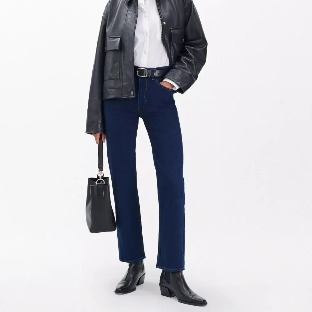 Straight-Leg Cropped Ankle-Length Women's Jeans