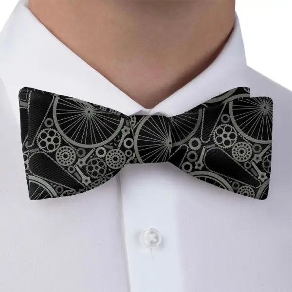 Bike Parts Pattern Bow Tie