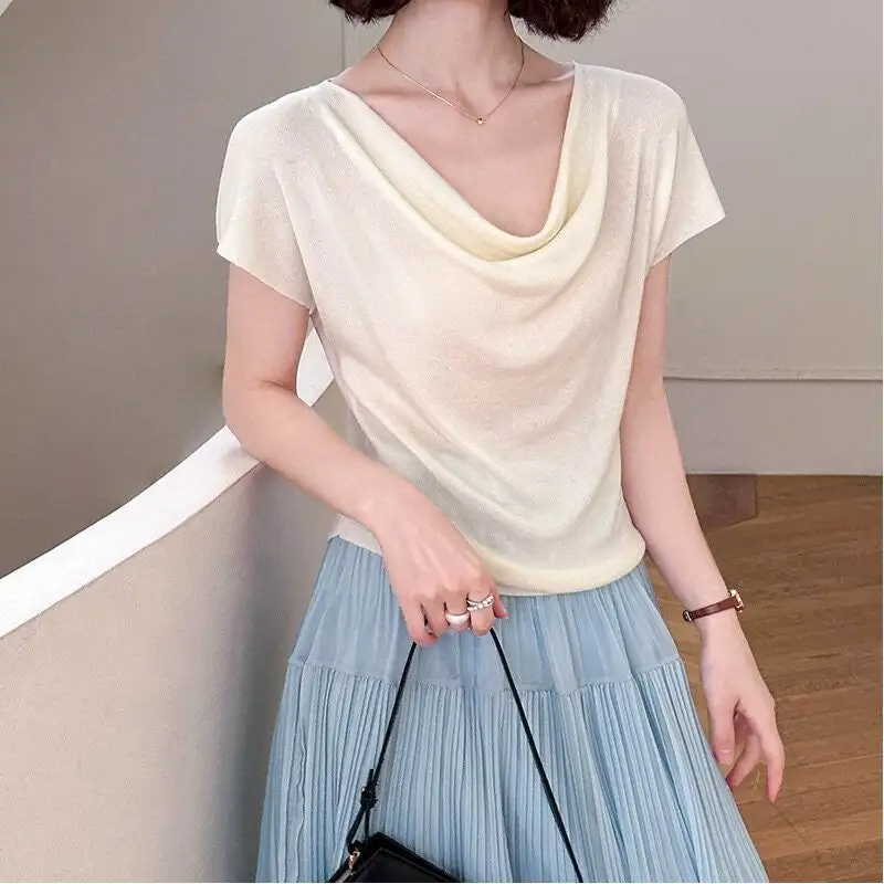 Loose V Neck Short Sleeve T-Shirt
