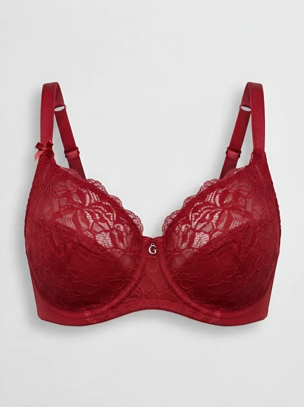Women's Underwire Floral-Lace Scalloped-Edge Bow-Detail Bra