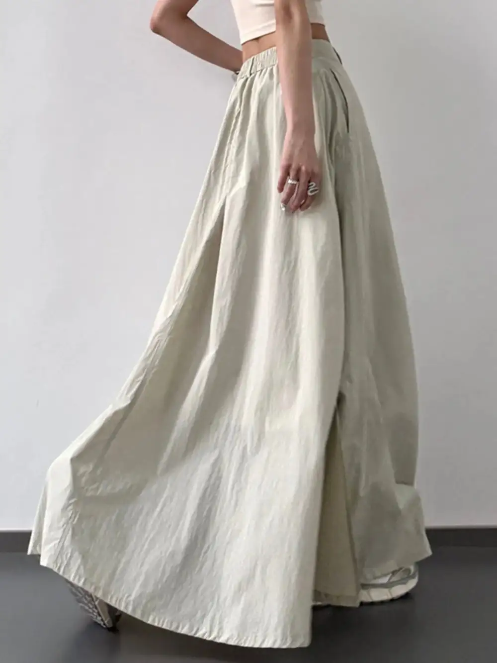 High Waisted Slit Maxi Skirt
