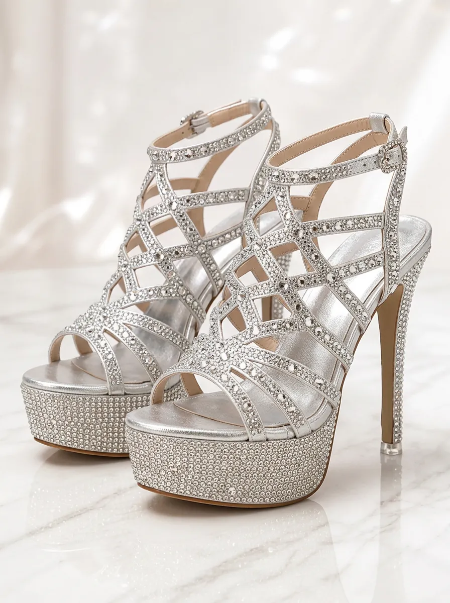 Glamorous Rhinestone Stiletto Heels