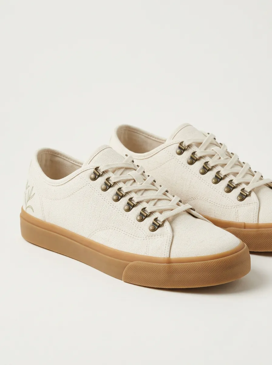 Daily Botanical Minimalist Detail Men's Canvas Shoes