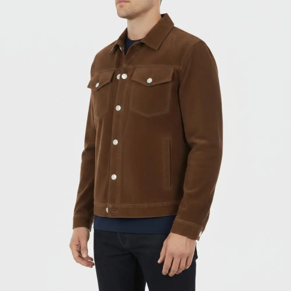 Classic Suede Trucker Jacket