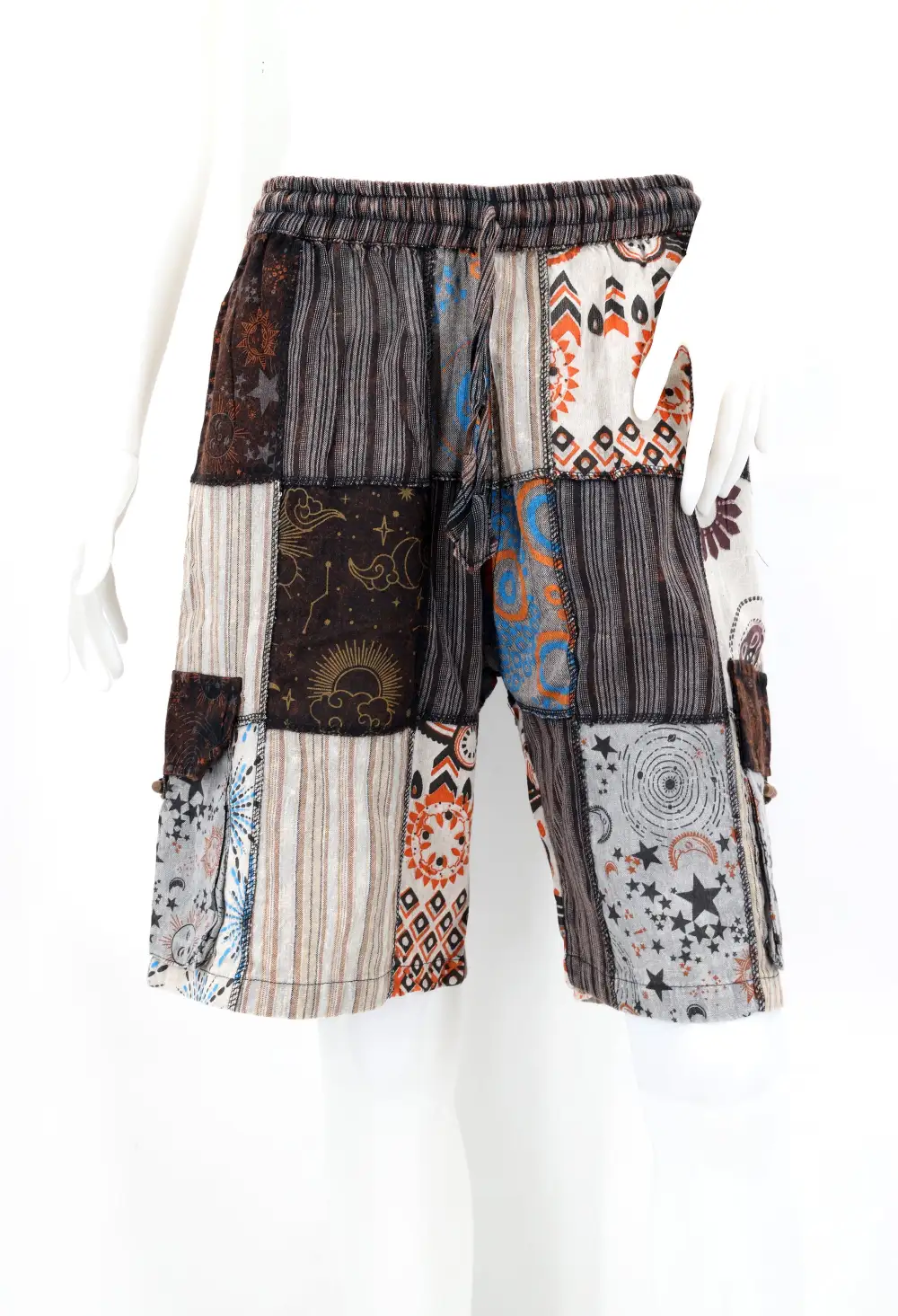 Women's Harem Cargo Patchwork Shorts