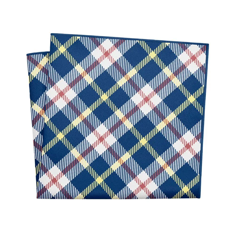 Elegant Sharp Plaid Textured Pocket Square
