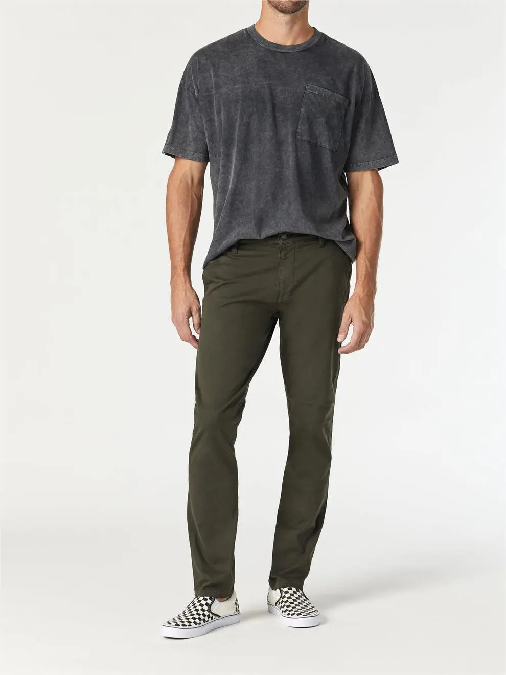 High Waist Slim Leg Trousers