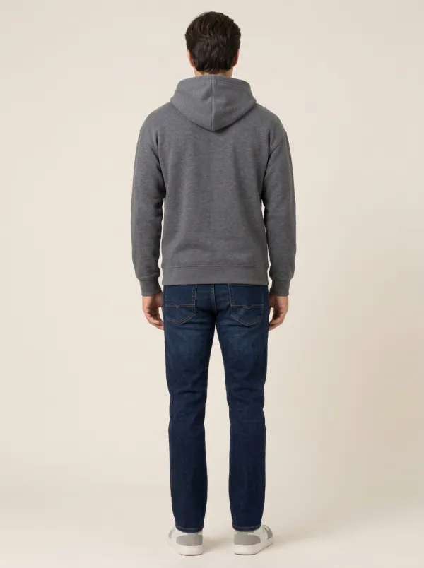 Men's Mountain-Line Relaxed Pullover Hoodie & Jeans Set
