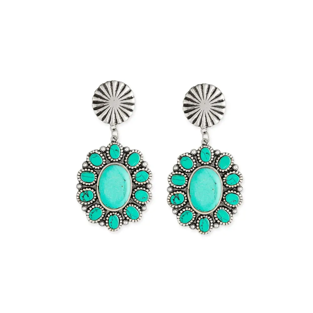 Detailed Polished Artful Stone Accent Earrings