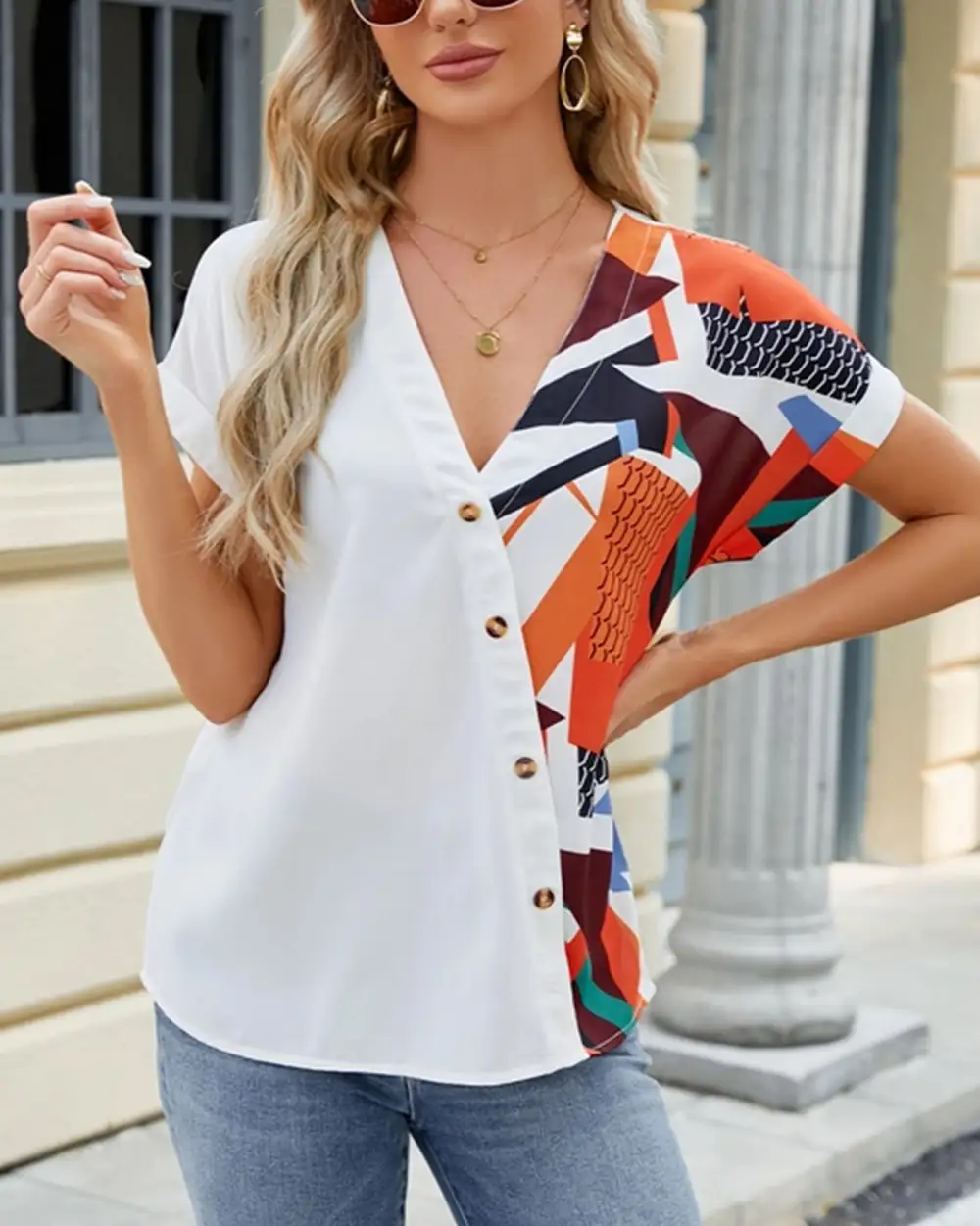 Printed Chiffon Blouse