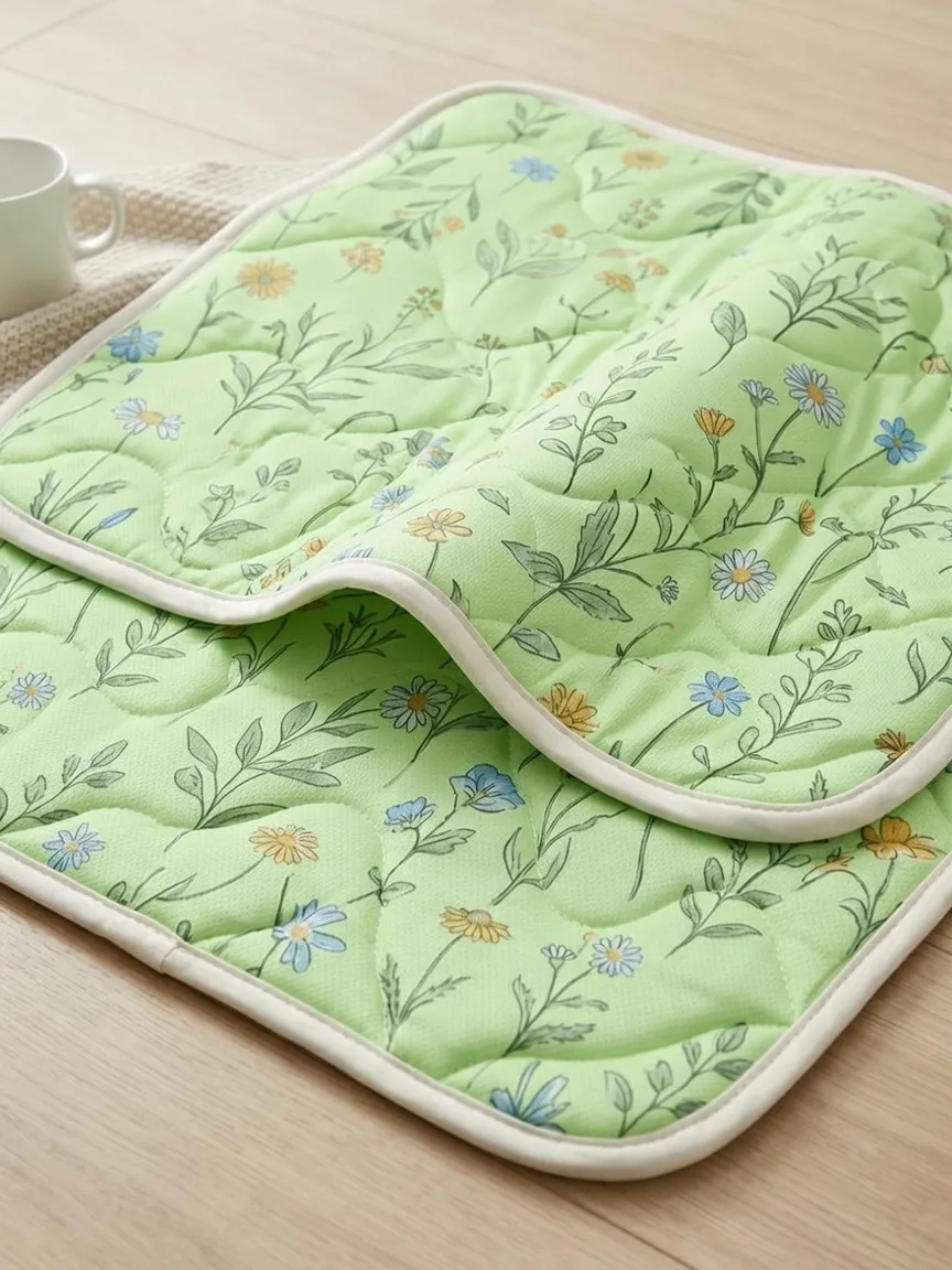 Floral Nature Daisy Wildflower Print Cooling Mat