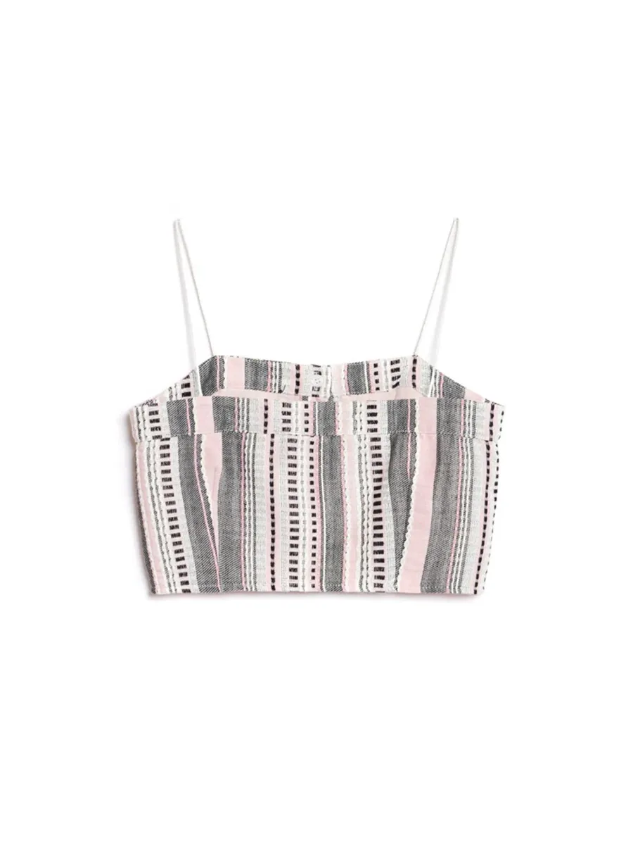 Casual Tweed Crop Top