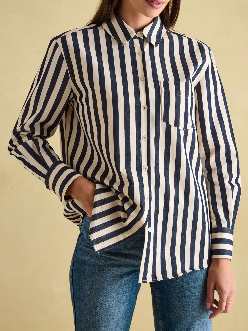 Daily Red & Cream Stripe Shirt