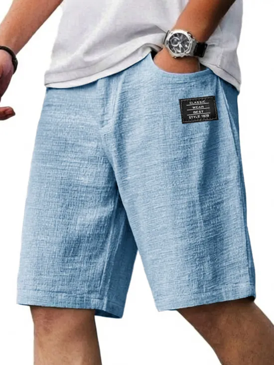 Linen Blend Relaxed Fit Shorts