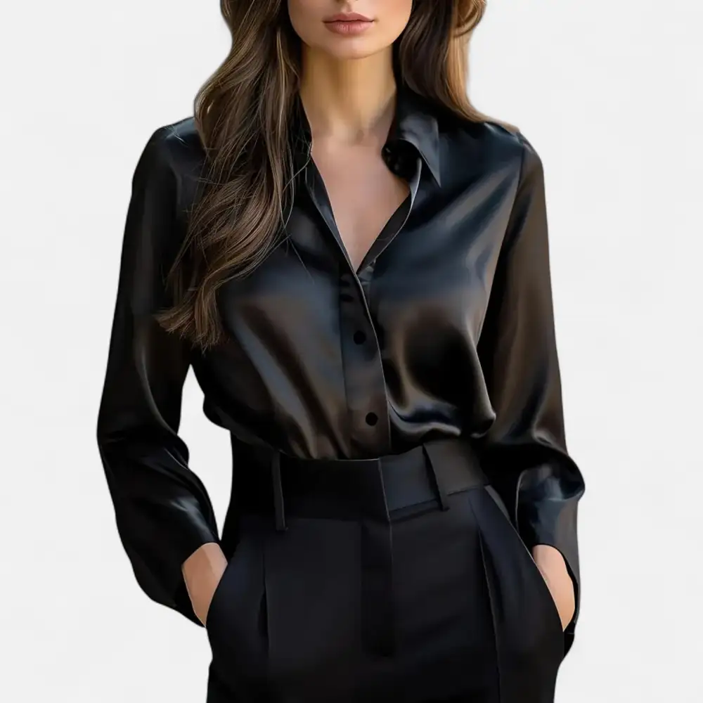 Satin Blouse Long Sleeve Elegance