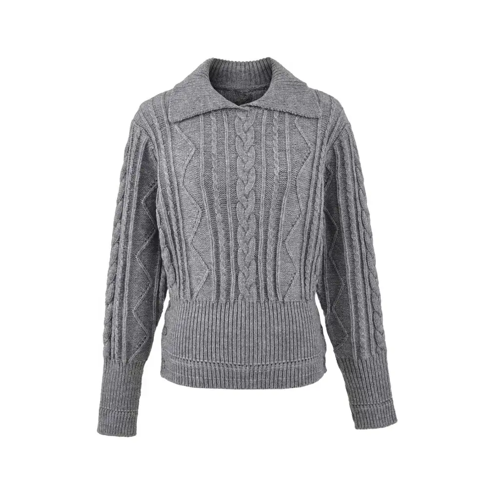 Minimal Cable Knit Turtleneck Sweater