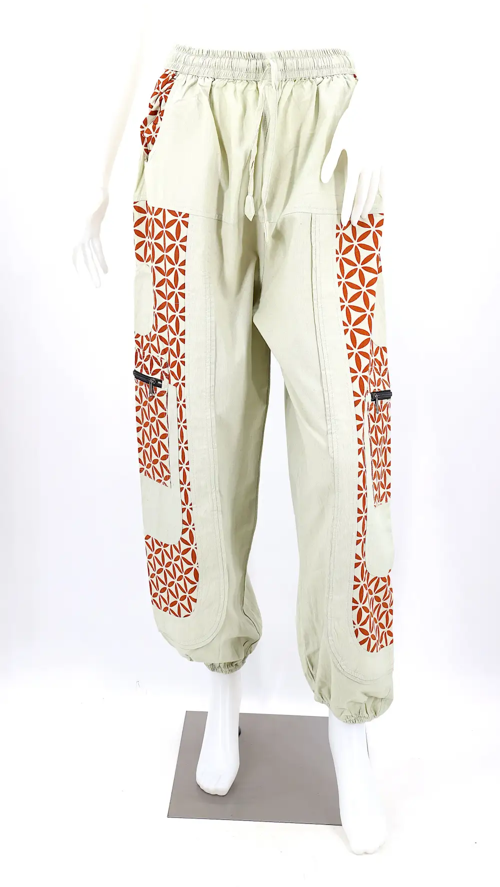 Women's Easy Fit Harem Patchwork Drawstring Pants