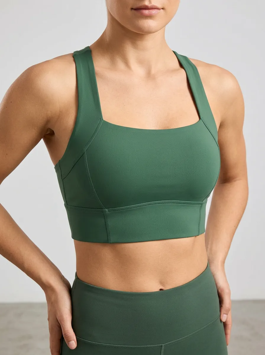 Women's Square Neck Racerback Sports Bra