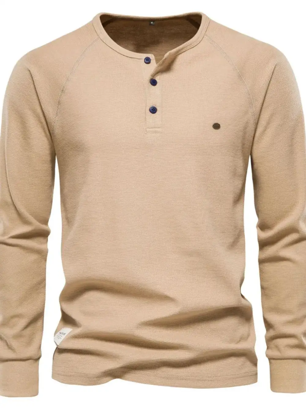 Waffle Knit Crew Neck Tee