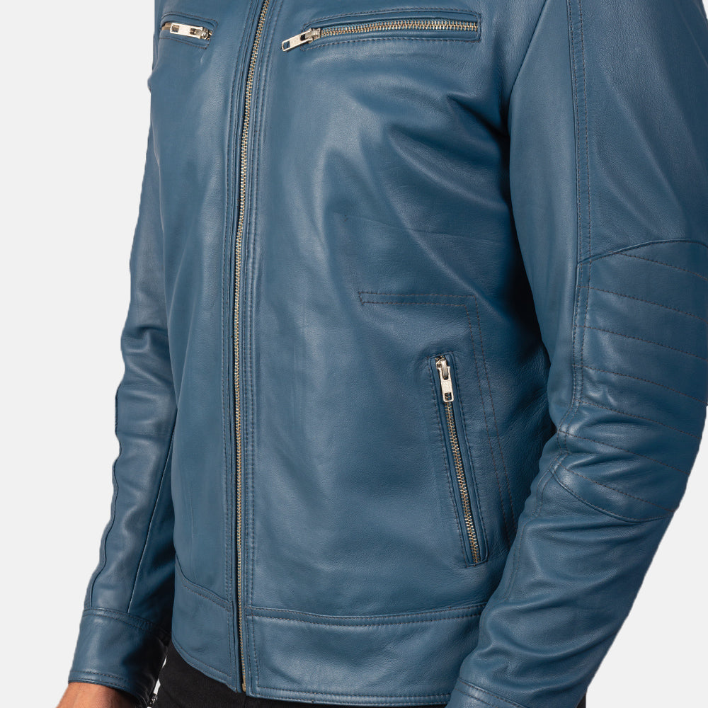 Men's Rugged Workwear Biker Leather Jacket