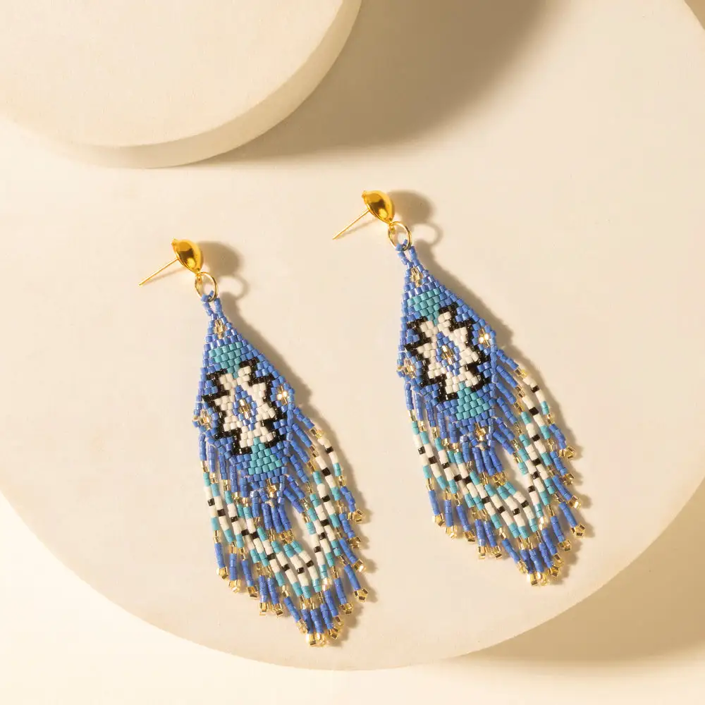 Framed Graceful Artful Fringe Earrings