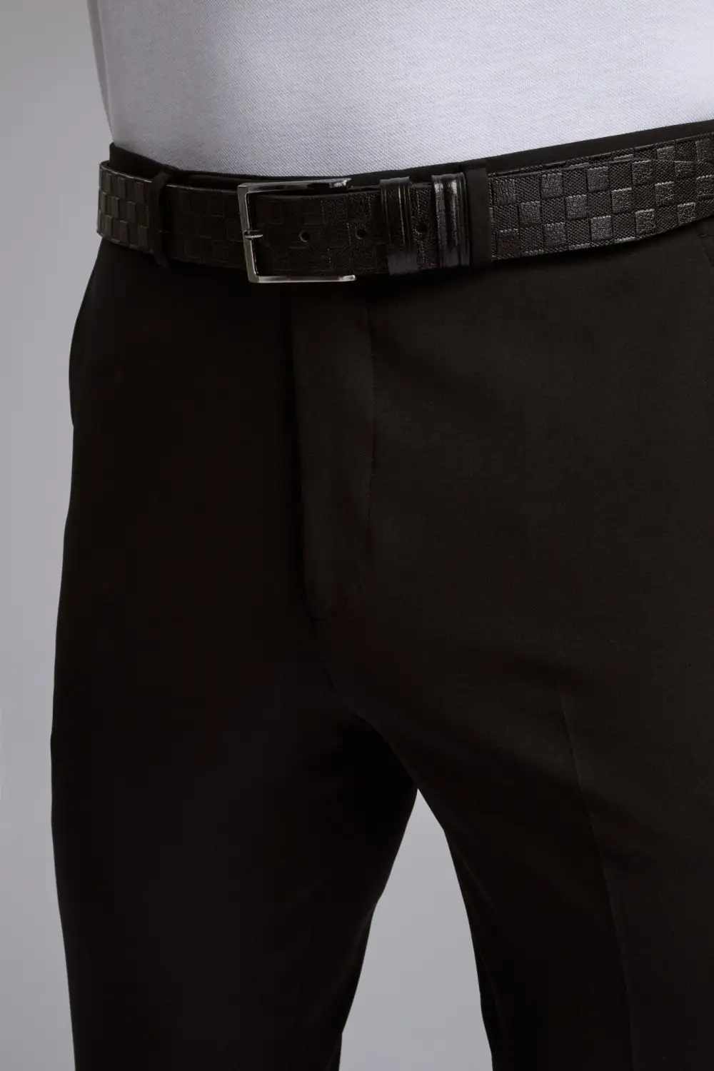 Modern Leather Buckle Detail Waist Belt