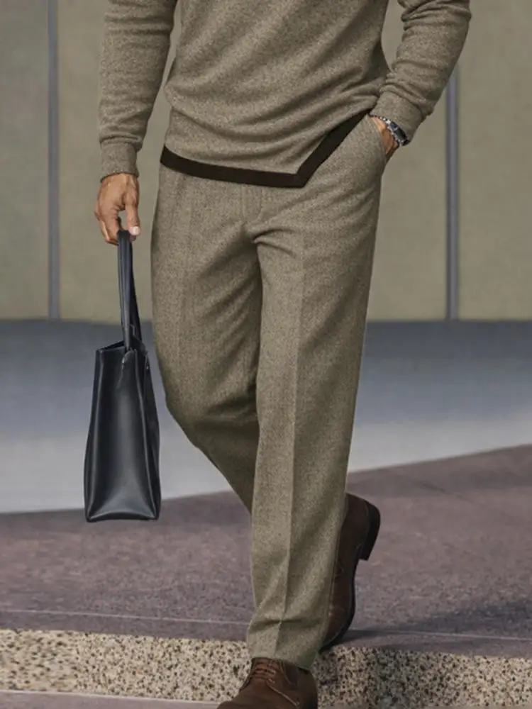 Asymmetric-Hem Woven Polo Shirt Set