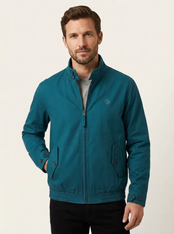 Men's Ridge Logo Embroidered Zip-Up Jacket
