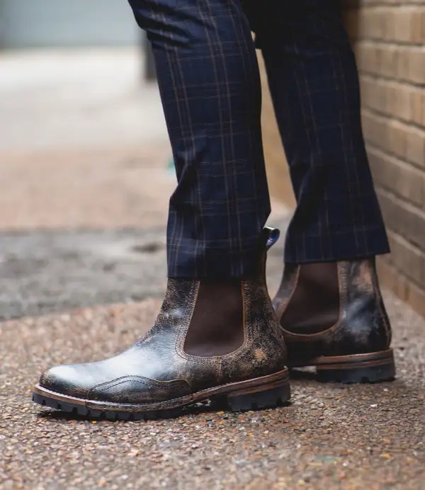 Lug-Sole Streamlined Chelsea Boots