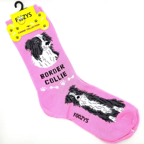 Unisex Border Collie Crew Socks