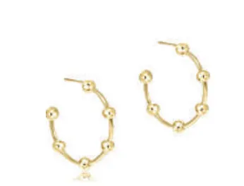 Beaded Minimal Hoop Earrings