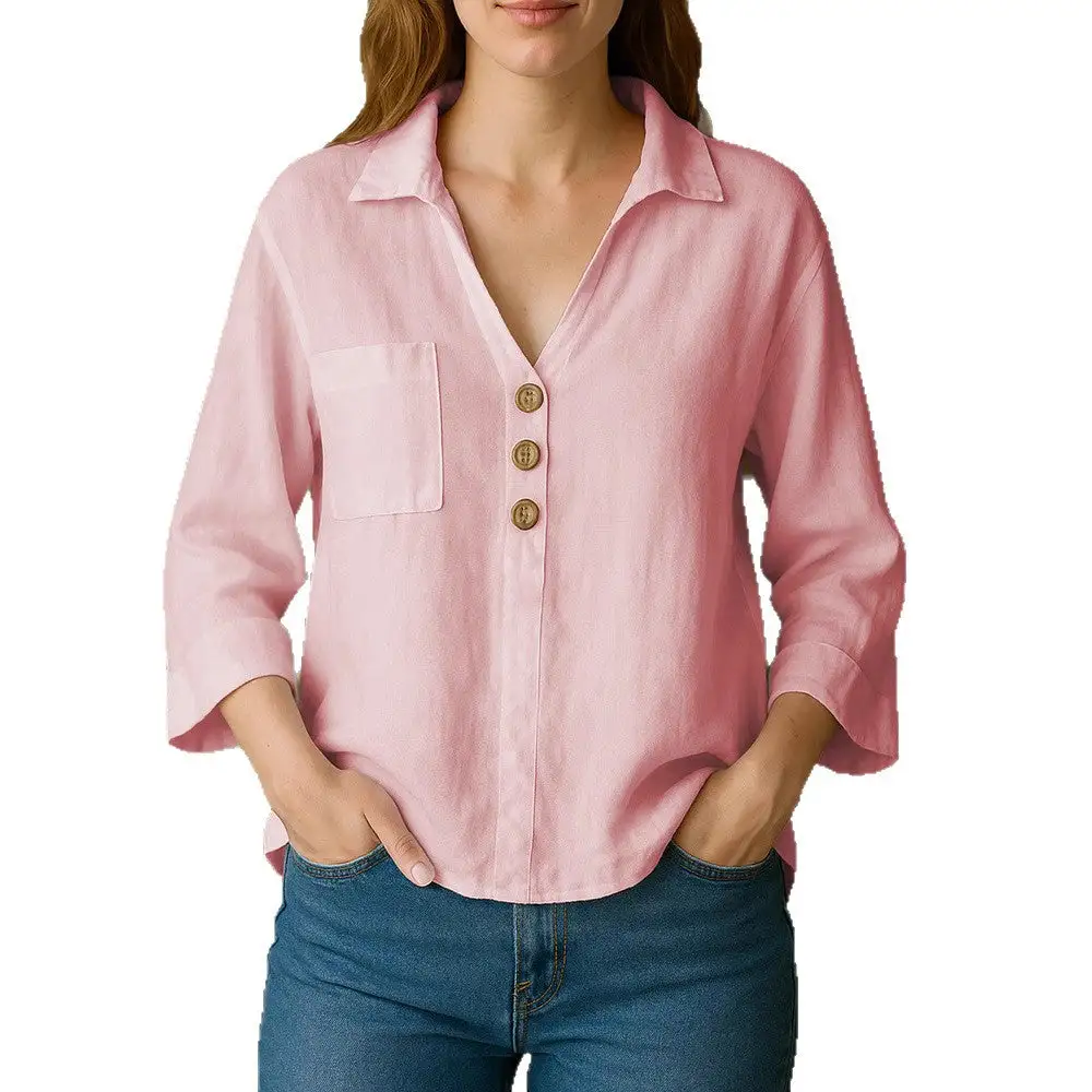 Smooth Relaxed Long Sleeve Blouse
