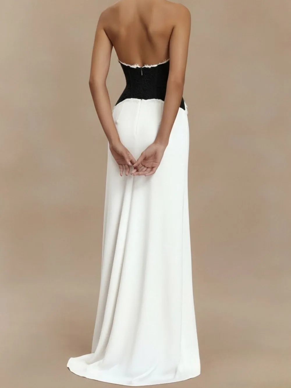 Polished Detail Lace Maxi Dress