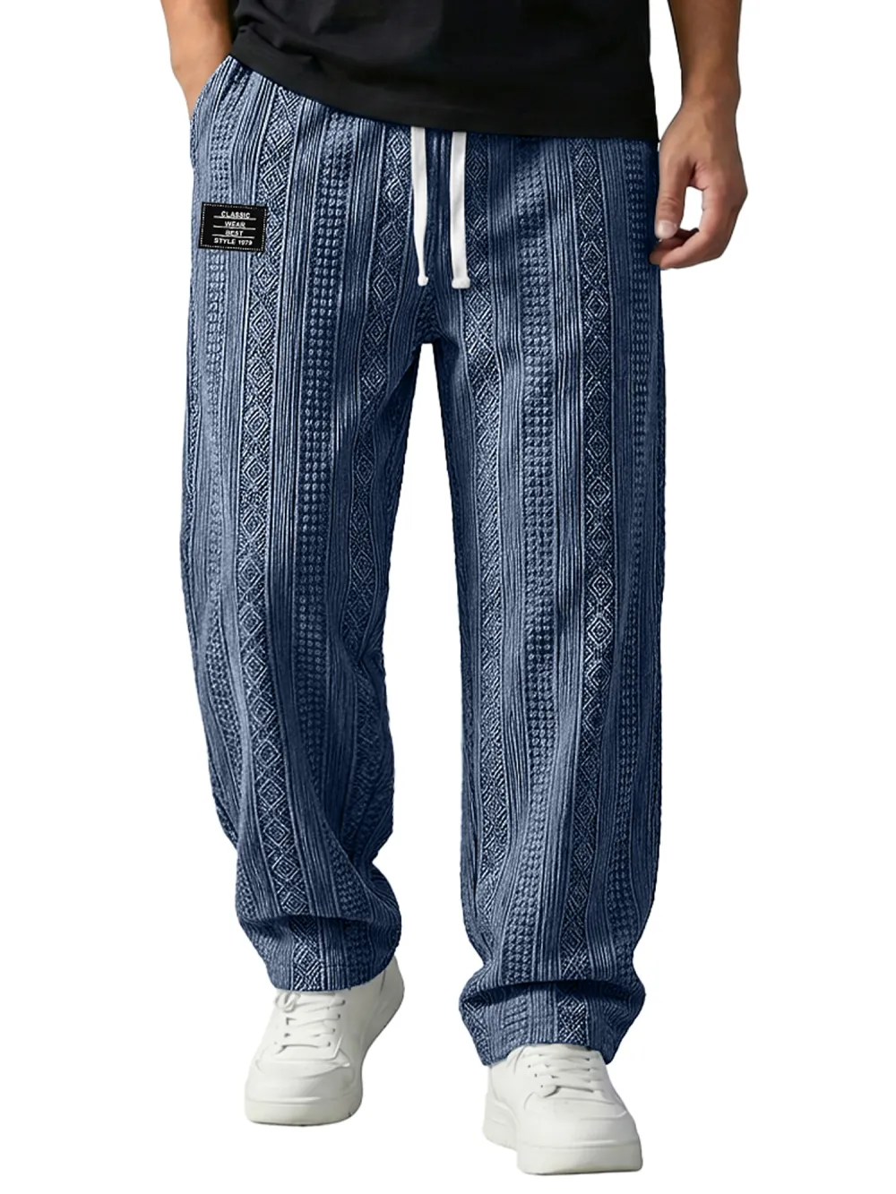 Layered Jacquard Pull On Trousers