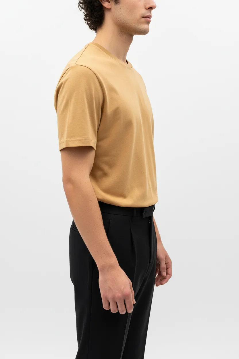 Modern Round Neck Cotton Essential T-Shirt