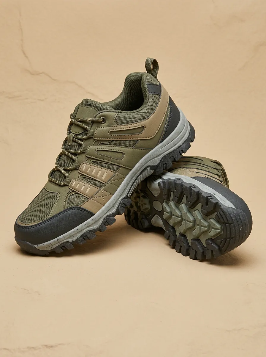 Men's Modern Outdoor Hiking Mesh Printed Hiking Shoes