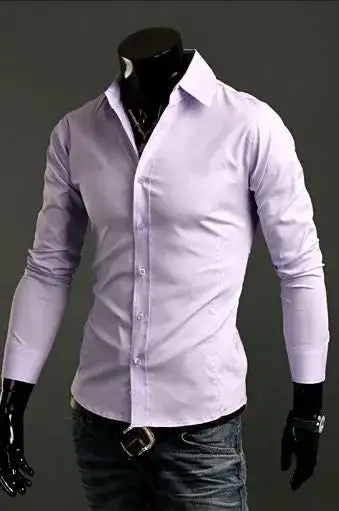 Long Sleeve Slim Fit Business Casual Shirt