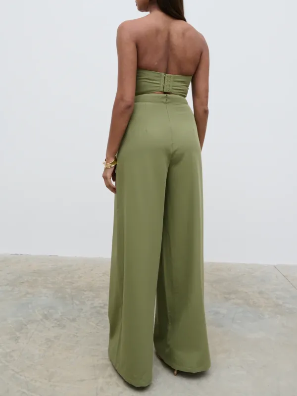 Sleeveless Bandeau Jumpsuit