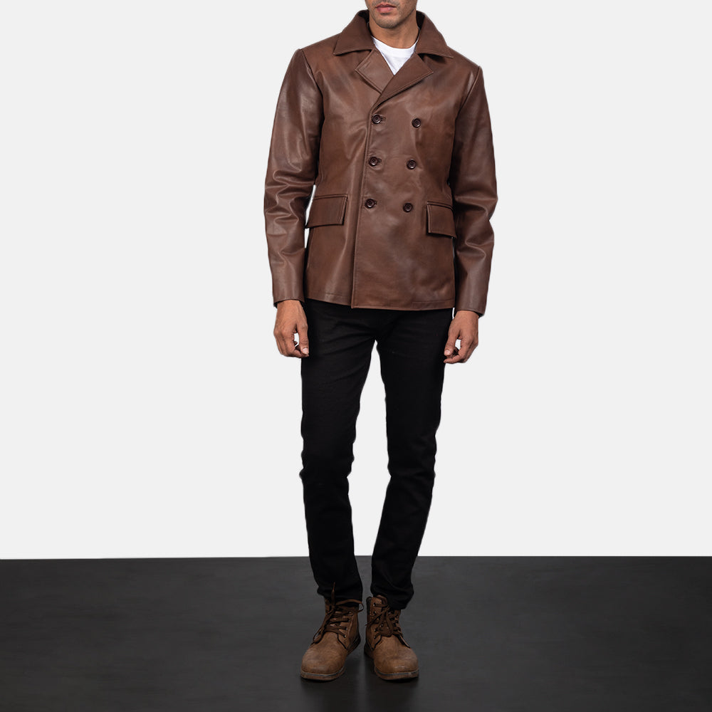 Men's Leather Coat Jacket